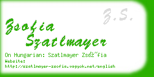 zsofia szatlmayer business card